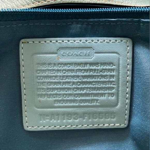 COACH 🐎 BOHO Blue Green Shimmer Patent Leather! - Picture 3 of 10